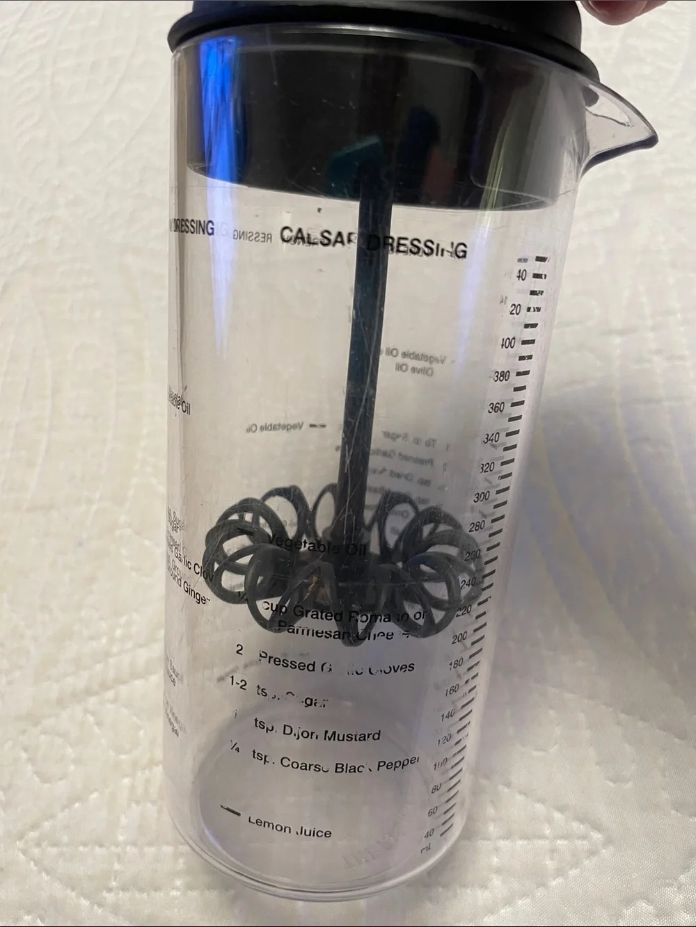The Pampered Chef Measure Mix & Pour Salad Dressing Mixer Maker USA